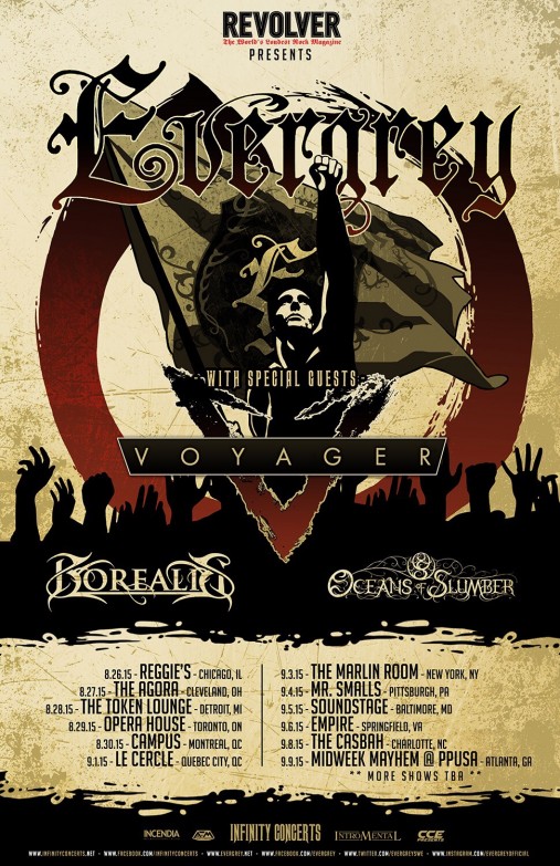 Evergrey tour poster August 26