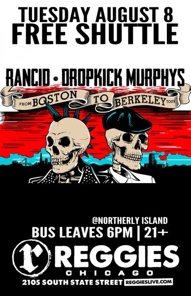 shuttle to rancid dropkick murphys reggies chicago dropkick murphys flyer