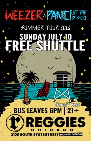 SHUTTLE TO WEEZER & PANIC! AT THE DISCO