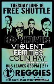 SHUTTLE TO BARENAKED LADIES, VIOLENT FEMMES, COLIN HAY