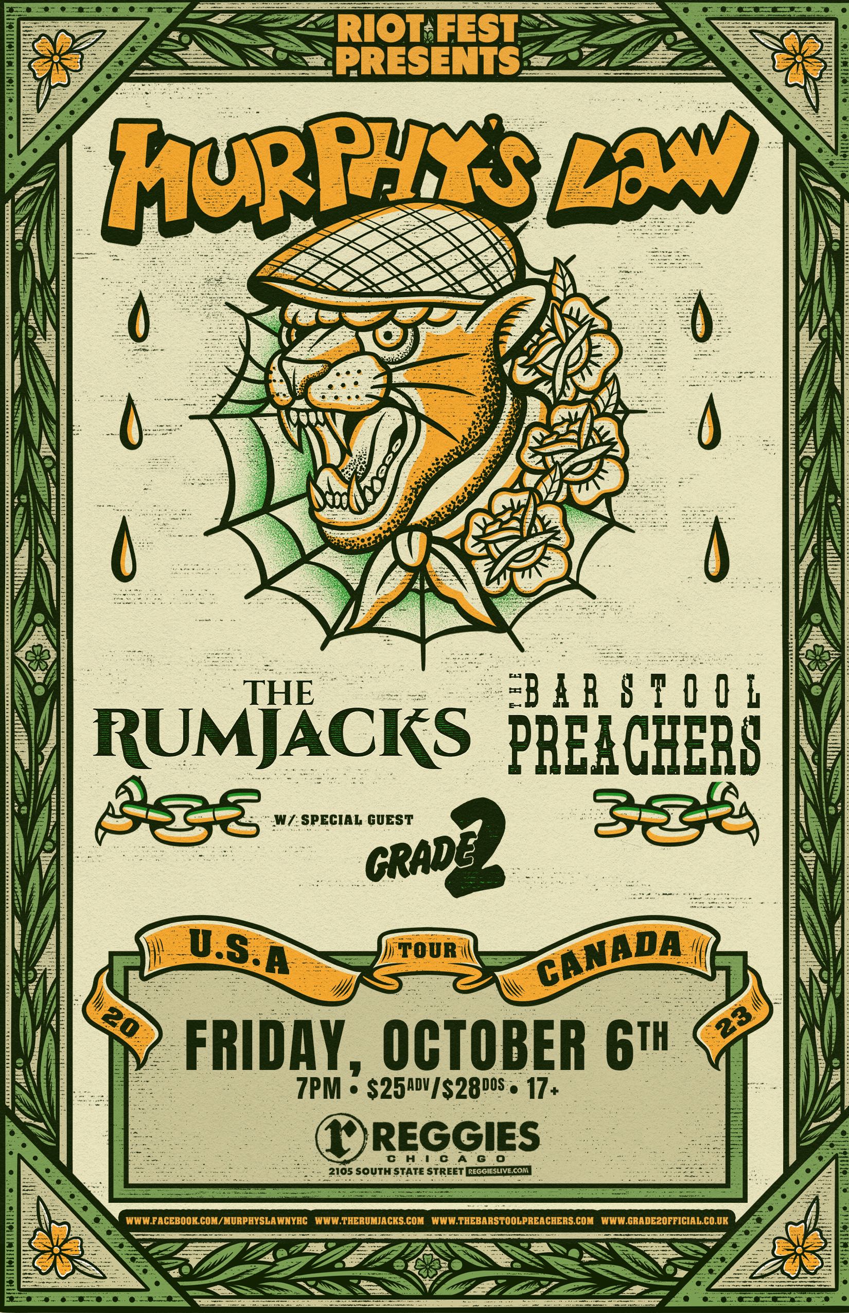 MURPHY’S LAW + THE RUMJACKS + THE BAR STOOL PREACHERS (CO-HEADLINE)